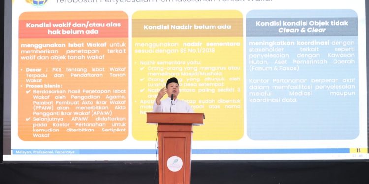 International Conference on Pesantren 2026, Menteri Nusron Ajak Masyarakat Sertipikatkan Tanah Wakaf untuk Lindungi Aset Umat