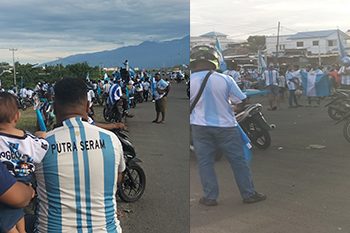 Fans Timnas Argentina Konvoi Berkeliling Kota Manokwari