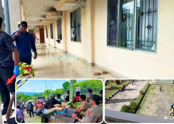 Bambu Adat Dibuka Paksa, Pencaker Pecahkan Kaca Kantor Bupati Manokwari
