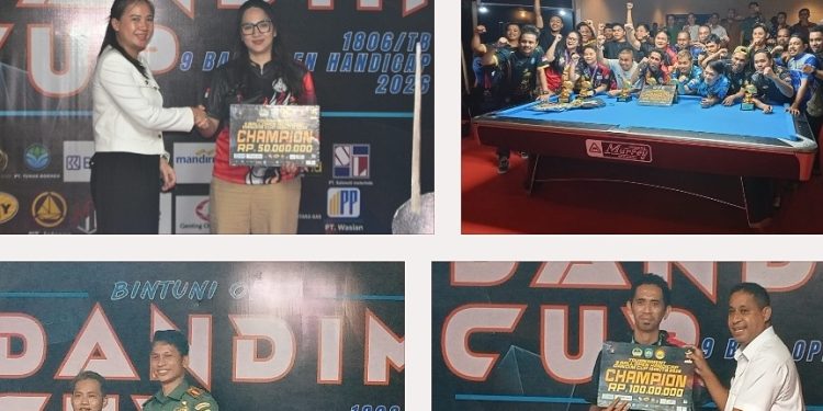 Turnamen Biliar Dandim Cup I Berakhir, Ini Juaranya