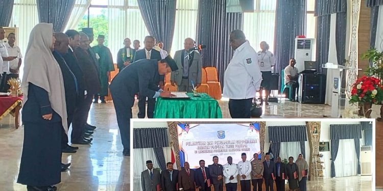 Perkuat Birokrasi, Johny Kamuru Lantik Delapan Pejabat Tinggi Pratama
