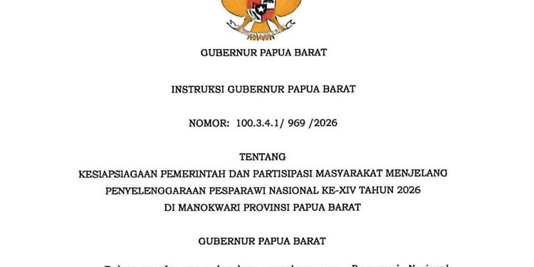 Jelang Pesparawi Nasional, Gubernur Terbitkan Instruksi Berisi 5 Poin