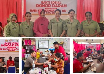 Sambut HUT Bhayangkara ke-80, Polres Teluk Bintuni Gelar Donor Darah