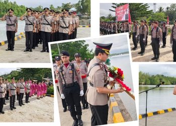 Sambut HUT Bhayangkara ke-80, Polres Teluk Bintuni Gelar Ziarah Laut
