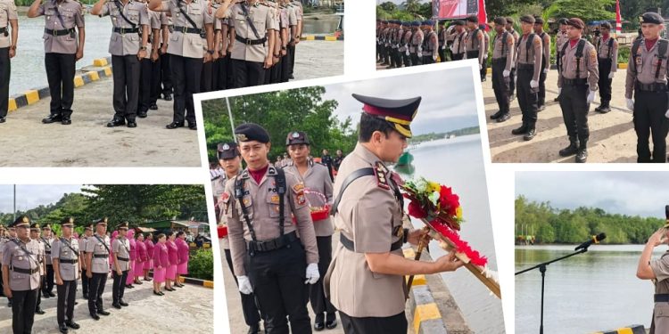 Sambut HUT Bhayangkara ke-80, Polres Teluk Bintuni Gelar Ziarah Laut