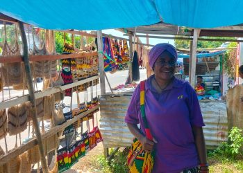 Manfaatkan Ajang Pesparawi, Mama-Mama Papua Jajakan Noken dan Kerajinan Khas
