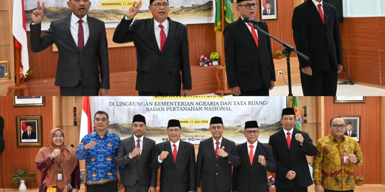 BPN Prov Papua Barat Lantik 4 Pejabat , Bentuk Birokrat yang Adaptif