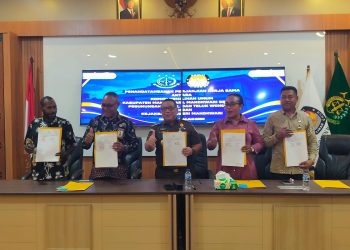 Empat KPU Tandatangani Perjanjian Kerja Sama dengan Kejari Manokwari
