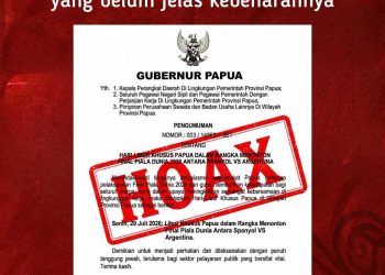 Edaran Pemprov Papua Libur Khusus Tonton Final Piala Dunia 2026 Adalah Hoax