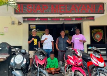 Tim Elang Polsek Sorong Barat Tangkap Pelaku Curanmor, Empat Unit Motor Berhasil Diamankan