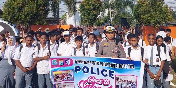 Ditlantas Polda Papua Barat Daya Tanamkan Budaya Tertib Lalu Lintas Sejak Dini