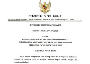 Sambut HUT ke-81 RI, Gubernur Papua Barat Terbitkan Instruksi Tentang Larangan Penjualan Miras