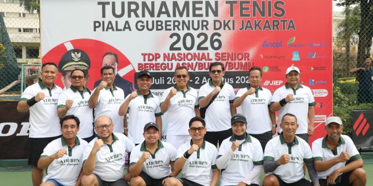 Bangun Soliditas Melalui Olahraga, Kementerian ATR/BPN Berpartisipasi dalam Turnamen Tenis Piala Gubernur DKI Jakarta 2026