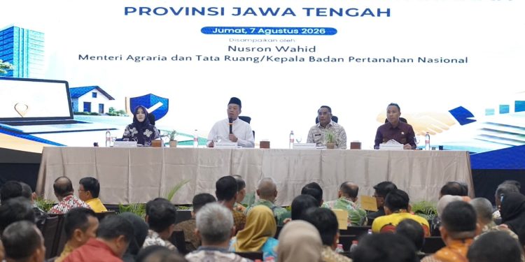 Menteri Nusron Ajak BPKAD dan IPPAT Se-Jateng Perkuat Sinergi Wujudkan Transformasi Layanan Pertanahan