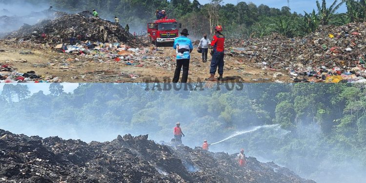 Timbulan Sampah di TPA Maisiepi Terbakar, Tim Gabungan Kewalahan Padamkan Api Lapisan Bawah