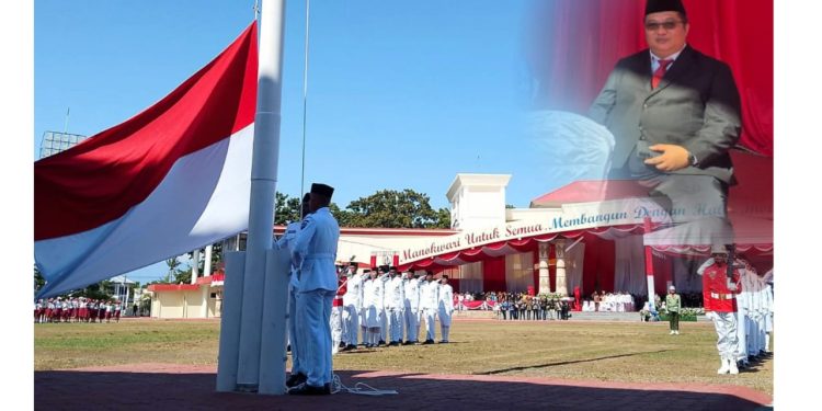 Kakantah Manokwari Ikut Hadiri Upacara Peringatan HUT ke-81 RI di RTP Borarsi