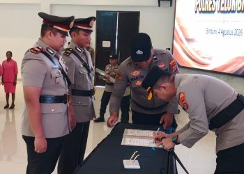 Sertijab Kapolsek Bintuni, Iptu Fauzan Gantikan AKP Yan Yan