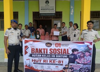 Sambut HUT ke-81 RI, Rutan Bintuni Gelar Baksos di Lingkungan Hidayatullah