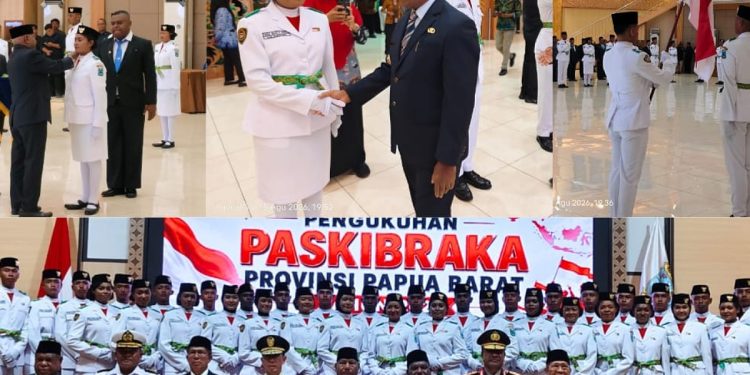 36 Paskibra Papua Barat Dikukuhkan, Siap Kibarkan Merah Putih di HUT ke-81 RI