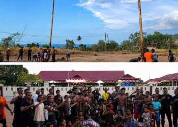 Satbrimob Polda PBD Gelar Lomba Panjat Pinang, Pererat Kemitraan dan Kekeluargaan dengan Warga