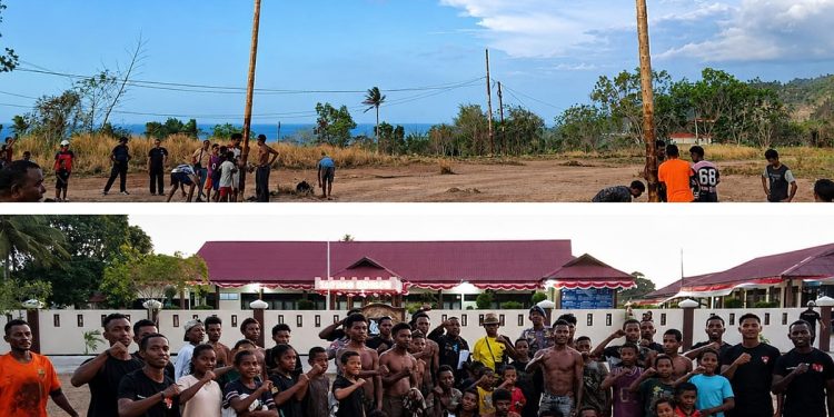 Satbrimob Polda PBD Gelar Lomba Panjat Pinang, Pererat Kemitraan dan Kekeluargaan dengan Warga