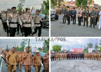 Pimpin Taptu dan Pawai Obor, Bupati Yohanis: Jaga Api Perjuangan Tetap Menyala dan Tak Padam