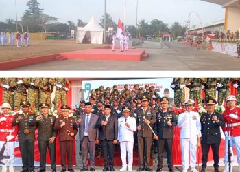 Wakil Bupati Joko Lingara Pimpin Upacara Penurunan Bendera HUT ke-81 RI