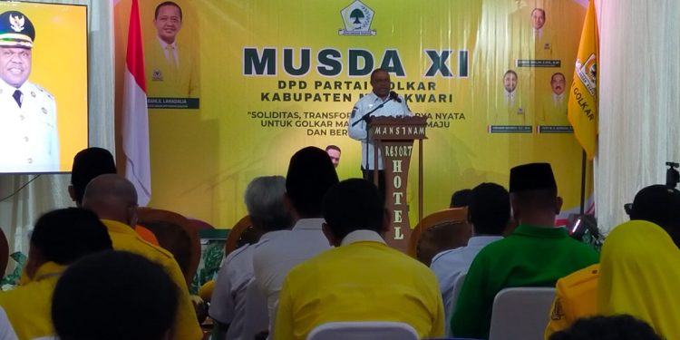 Hadiri Musda XI Golkar Manokwari, Hermus Indou Nilai Golkar Konsisten Kawal Pembangunan Daerah