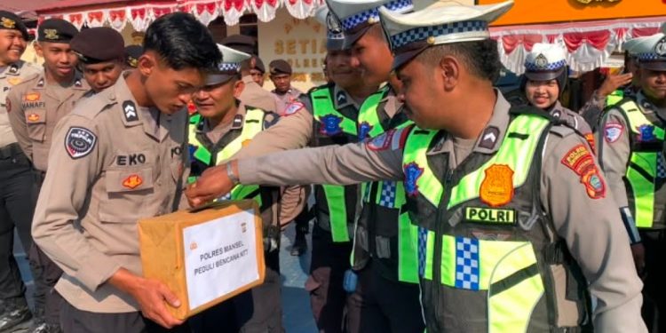 Wujud Solidaritas, Personel Polres Mansel Galang Dana Bantu Korban Bencana Alam di NTT