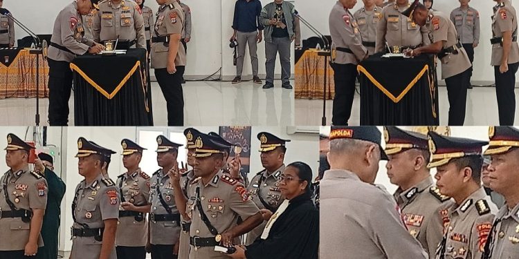 Gerbong Mutasi Polda PBD,  Enam Pejabat Utama dan Kapolres Dilantik