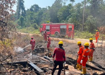 75 Personel Gabungan Padamkan Karhutla di Kampung Tanah Merah Baru