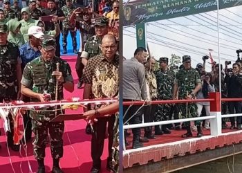 Pangdam Kasuari Resmikan Jembatan Garuda Merah Putih, Buka Akses 2.438 Warga Klamana
