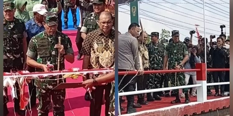 Pangdam Kasuari Resmikan Jembatan Garuda Merah Putih, Buka Akses 2.438 Warga Klamana