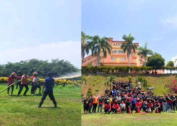 Aston Niu Manokwari Bekali Karyawan Kesiapsiagaan Kebakaran melalui Pelatihan Pemadaman Bersama Satpol PP Papua Barat