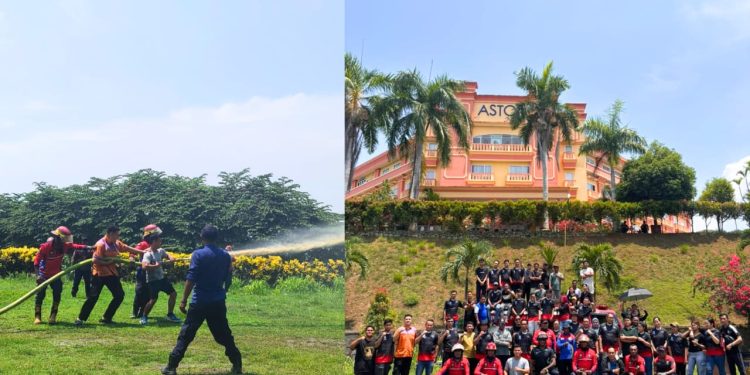 Aston Niu Manokwari Bekali Karyawan Kesiapsiagaan Kebakaran melalui Pelatihan Pemadaman Bersama Satpol PP Papua Barat