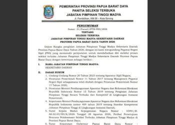 Pemprov Papua Barat Daya Buka Seleksi Terbuka Sekda