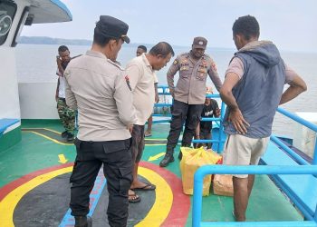 Polsek Babo Gagalkan Peredaran Miras Cap Tikus di Pelabuhan
