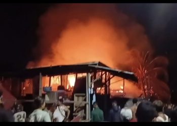 3 Rumah di Dekat Mako Brimob Manokwari Hangus Terbakar