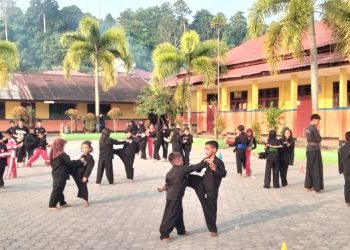 Dua Kali Seminggu, Murid SD Inpres 22 Wosi Ikuti Ekstrakurikuler Pencak Silat