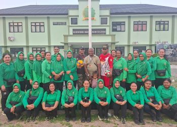 Lomba Voli Meriahkan HUT Ke-81 TNI di Lingkungan Kodim 1808/Mansel