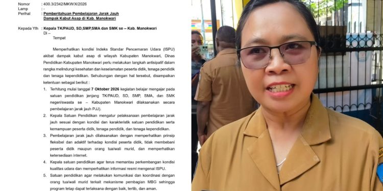 Kabut Asap, Dinas Pendidikan Manokwari Berlakukan Pembelajaran Jarak Jauh