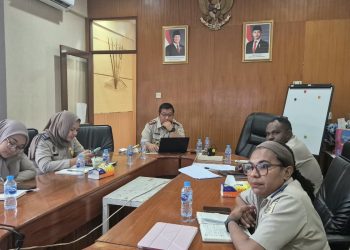 Pacu Kinerja Akhir Tahun, Kantor Pertanahan Kabupaten Manokwari Ikuti Evaluasi Bersama Kementerian ATR/BPN