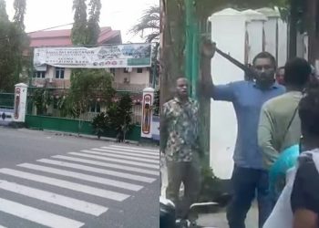 Nyaris Bentrok,  Gerbang Fahutan dan FKIP Unipa Kembali Dipalang, Tebang Palem Langka