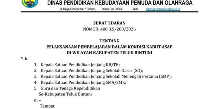 Kabut Asap Menebal, Pembelajaran Daring Diberlakukan 7–16 Oktober