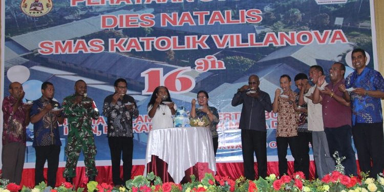 HUT ke-16 SMAS Katolik Villanova, Wanimbo Tekankan Pentingnya Pendidikan Berkarakter
