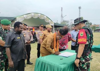 Kodim 1808/Mansel dan Pemkab Mansel Teken MoU, Kerja Sama Sukseskan TMMD ke-130