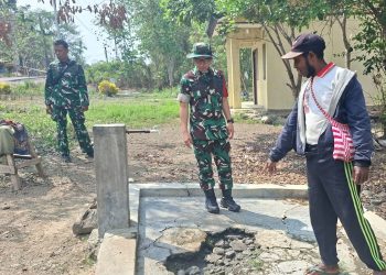 Pastikan Tepat Sasaran, Dansatgas TMMD ke-130 Tinjau Langsung Lokasi Pembangunan di Yamboi