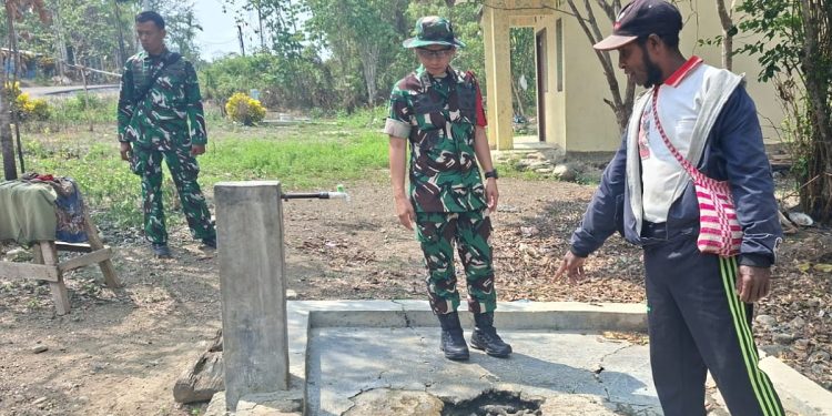 Pastikan Tepat Sasaran, Dansatgas TMMD ke-130 Tinjau Langsung Lokasi Pembangunan di Yamboi