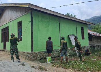 Hari ke-11 TMMD ke-130: Perbaikan Rumah 18 KK di Yamboi Selesai