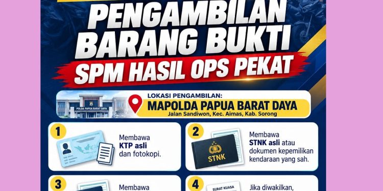 Polda PBD Buka Pengambilan Sepeda Motor Hasil Operasi Pekat, Ini Syaratnya